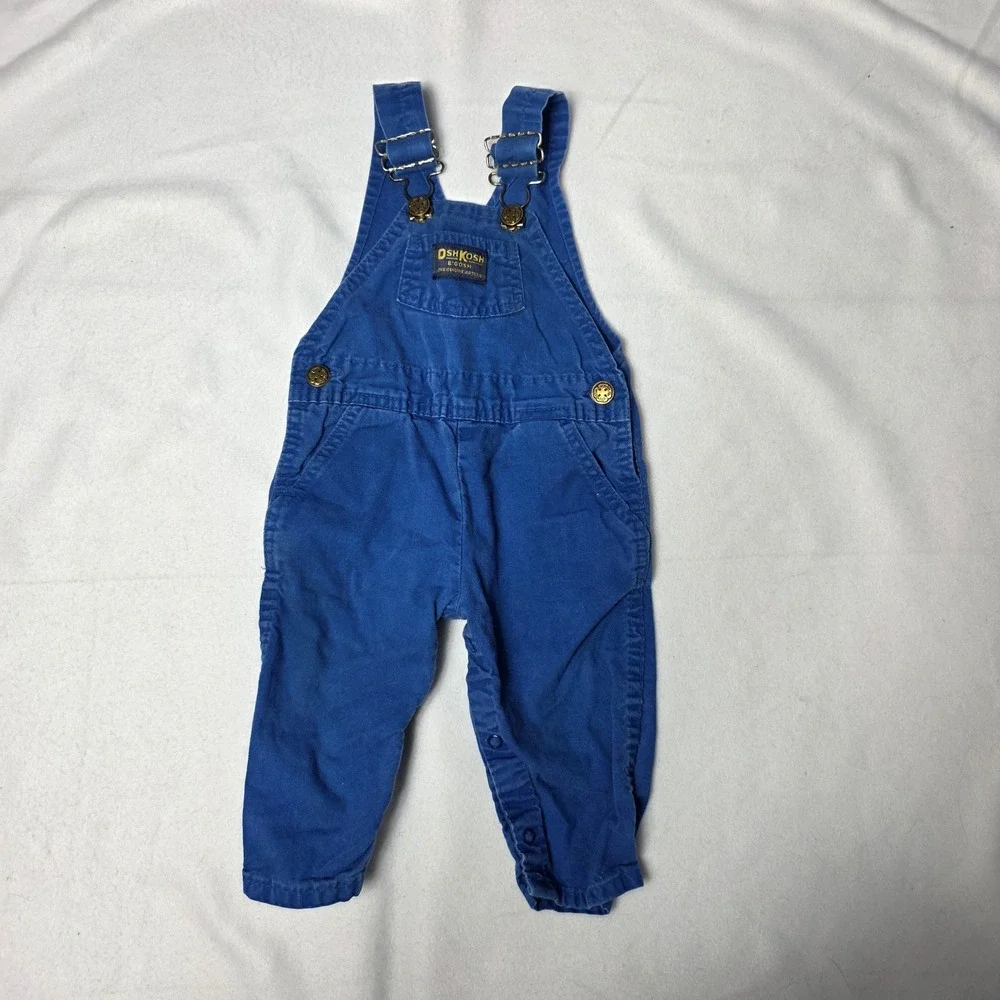 Vintage OshKosh B'gosh Blue Overalls Baby Size 12 Months